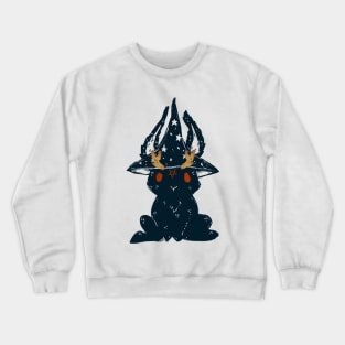 Witch hat bunny cute and spooky halloween 2022 decoration ink drawing Crewneck Sweatshirt
